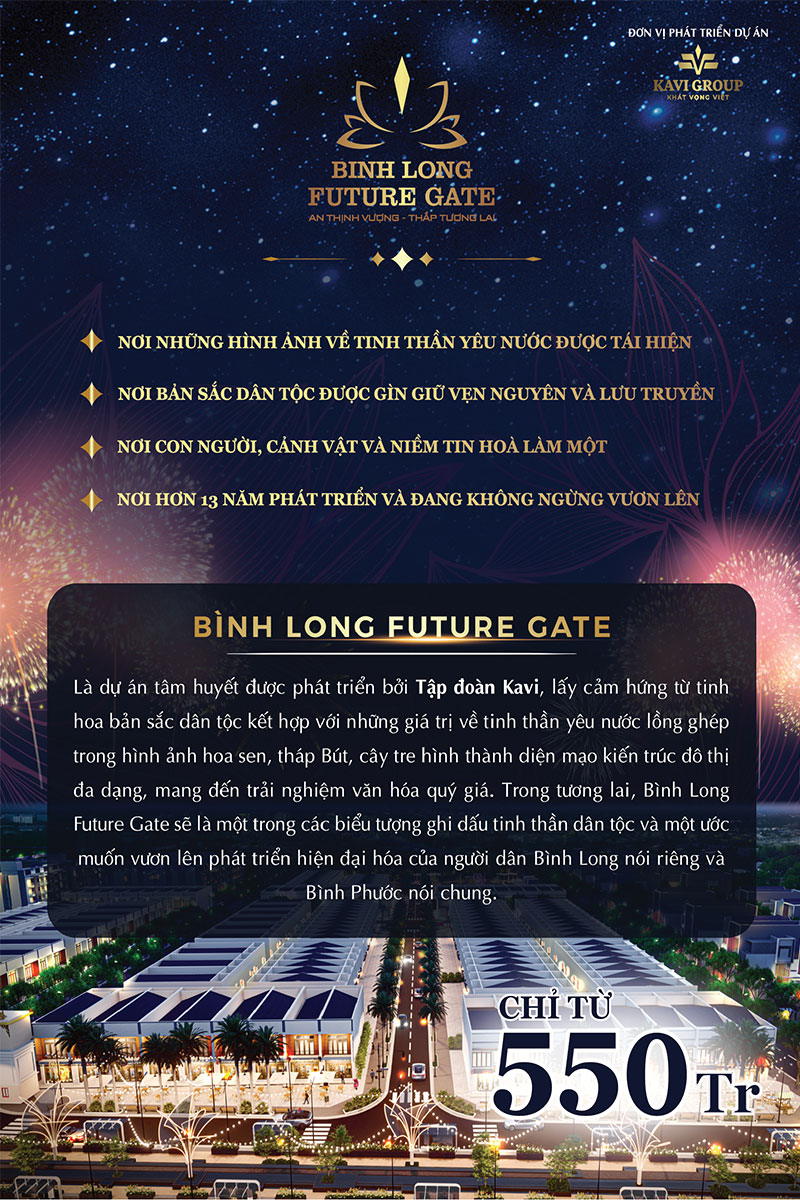 Dự án bình long future gate Bình phước